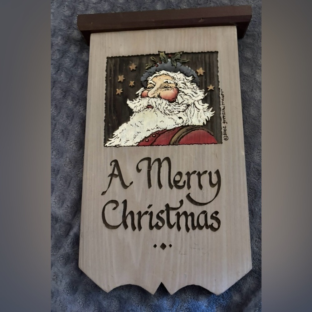 Vintage Wooden Christmas Sign